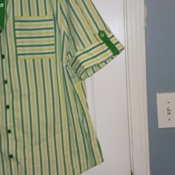 NY&C NWT Madison Green/Yellow/White Shirt XXL - Picture 2 of 14